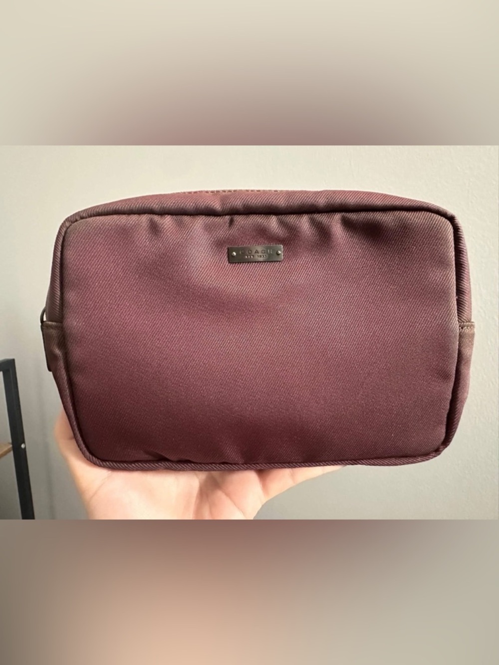 Vintage Coach Twill Cosmetic Case